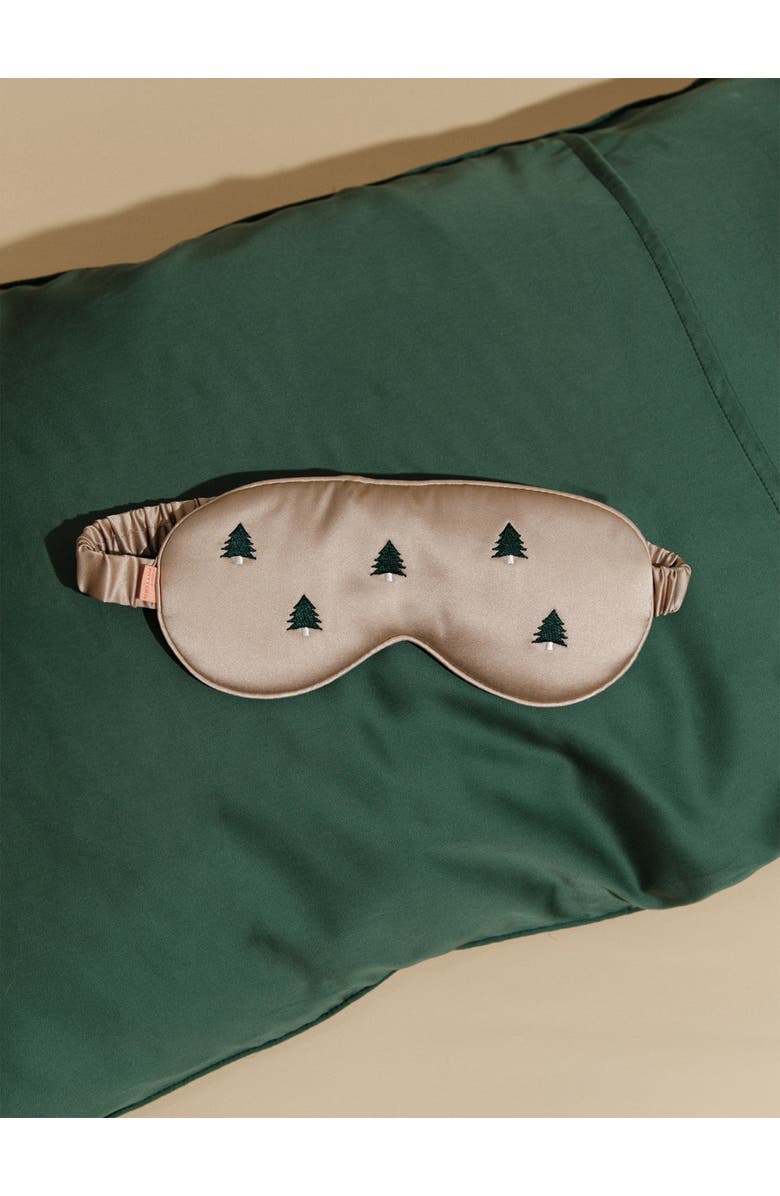 Lost Pattern Silk Sleep Eye Mask, Alternate, color, Dark Champagne