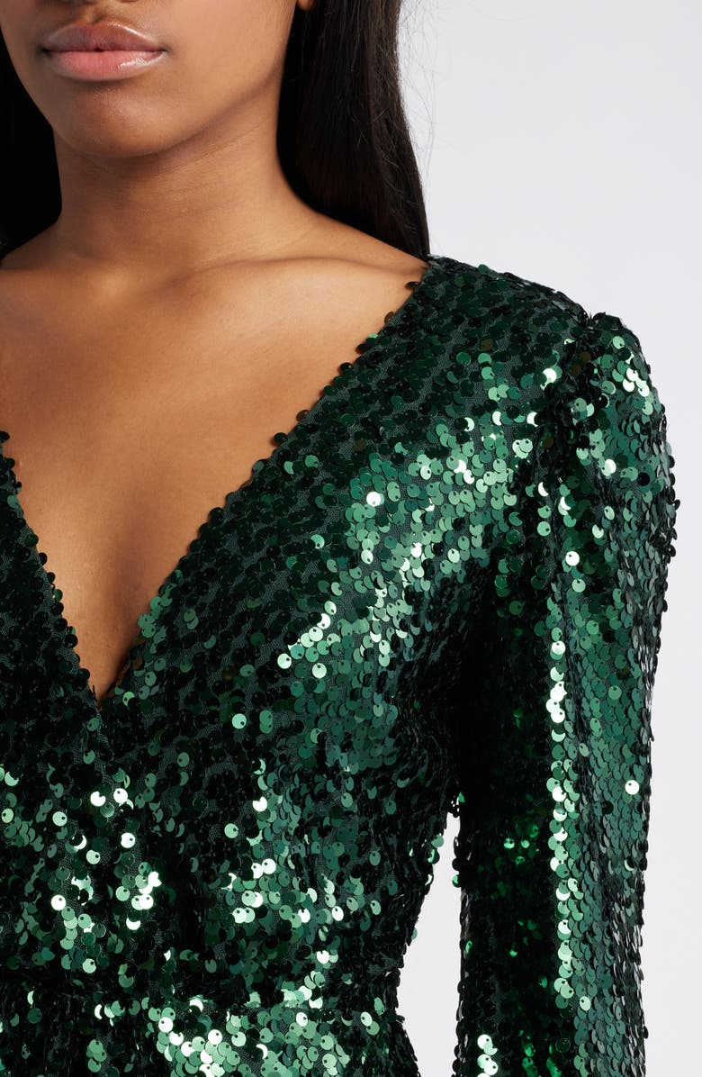 WAYF The Carrie Sequin Long Sleeve Gown, Alternate, color,