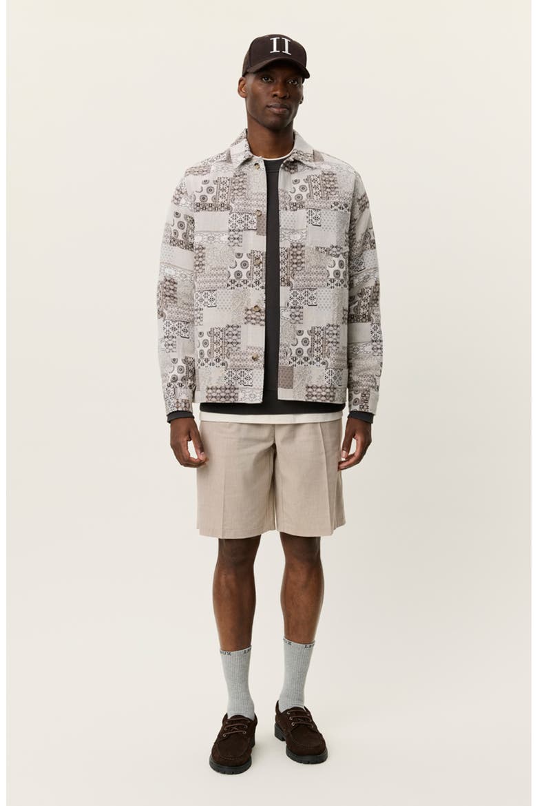 Layton Patch Jacquard Button-Up Shirt Jacket, Alternate, color, LIGHT SAND