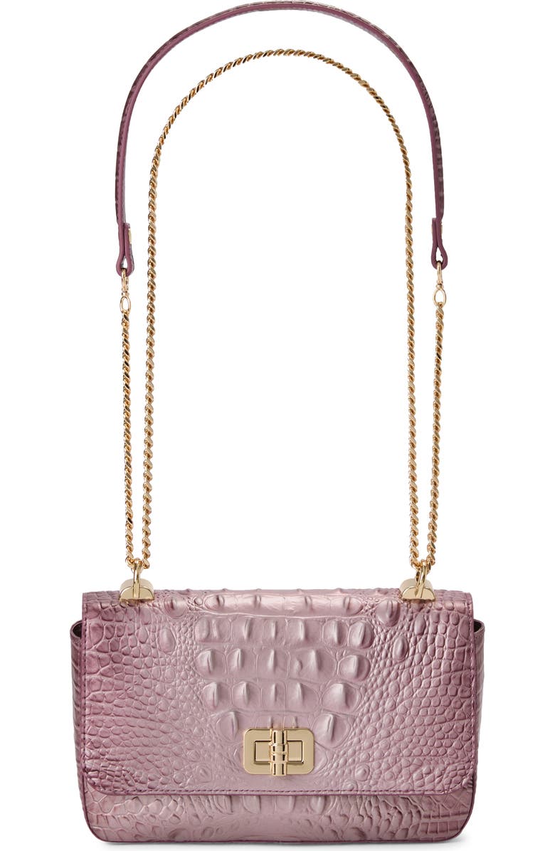Brahmin Rosa Croc Embossed Leather Convertible Crossbody Bag, Alternate, color,