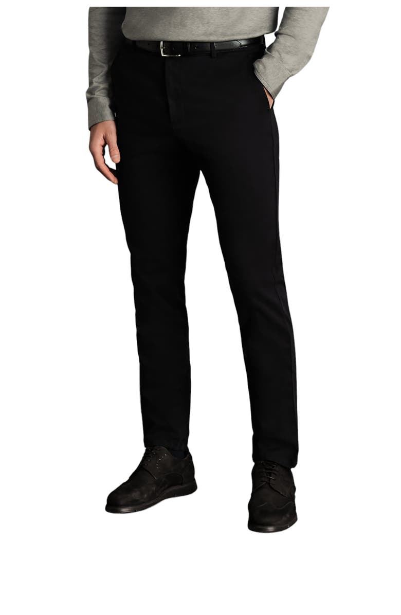 Charles Tyrwhitt Slim Fit Ultimate Non-Iron Chino, Main, color, Black