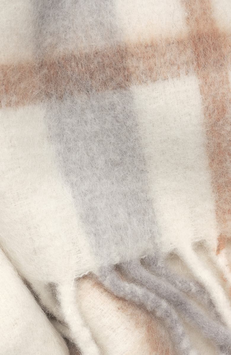 Faherty Plaid Alpaca Blend Reversible Fringe Scarf, Alternate, color,