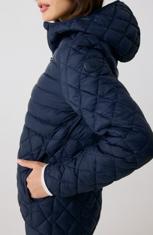 Lole The Base Packable Insulated Hooded Jacket In Blue
