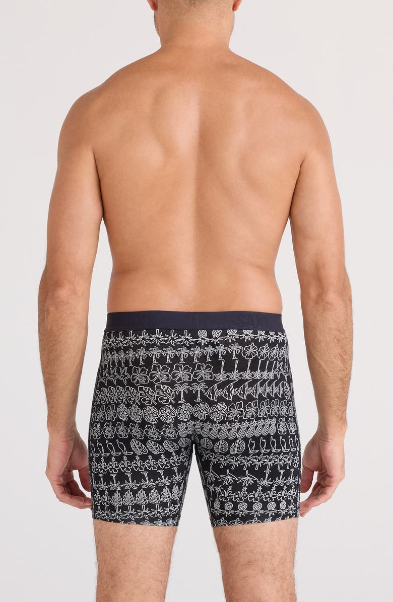 SAXX Vibe Xtra Soft Comfort Boxer Briefs, Alternate, color, Island Lineup-Black