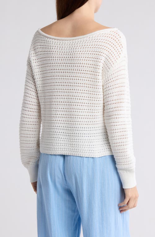 Abound Open Stitch Cotton Sweater In Ivory