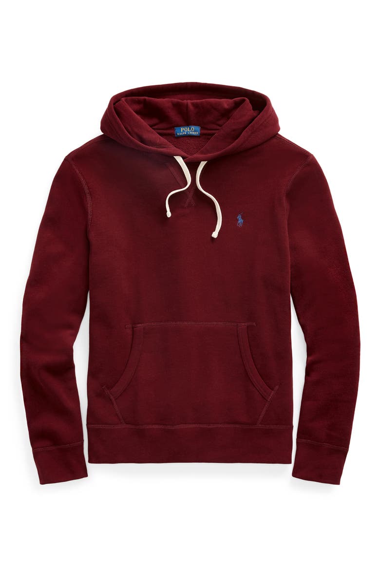 Pony Logo Fleece Hoodie, Alternate, color, RED