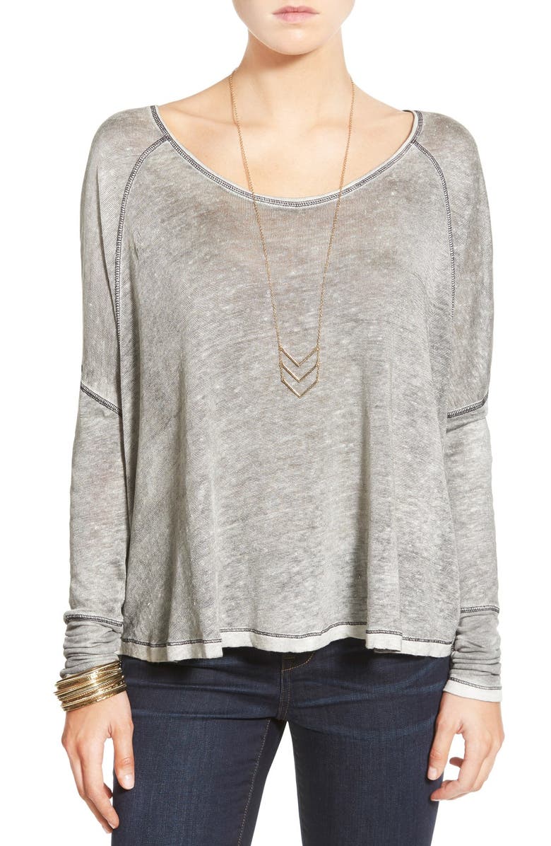Free People 'Machiatto' Linen Blend Dolman Tee, Main, color, 