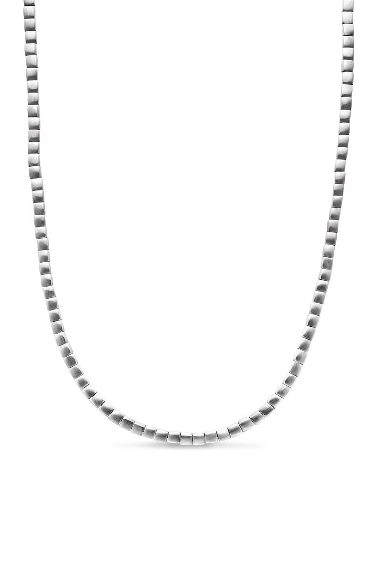 David Yurman Men's Spiritual Beads Cushion Necklace in Sterling Silver, 4mm, Main, color,