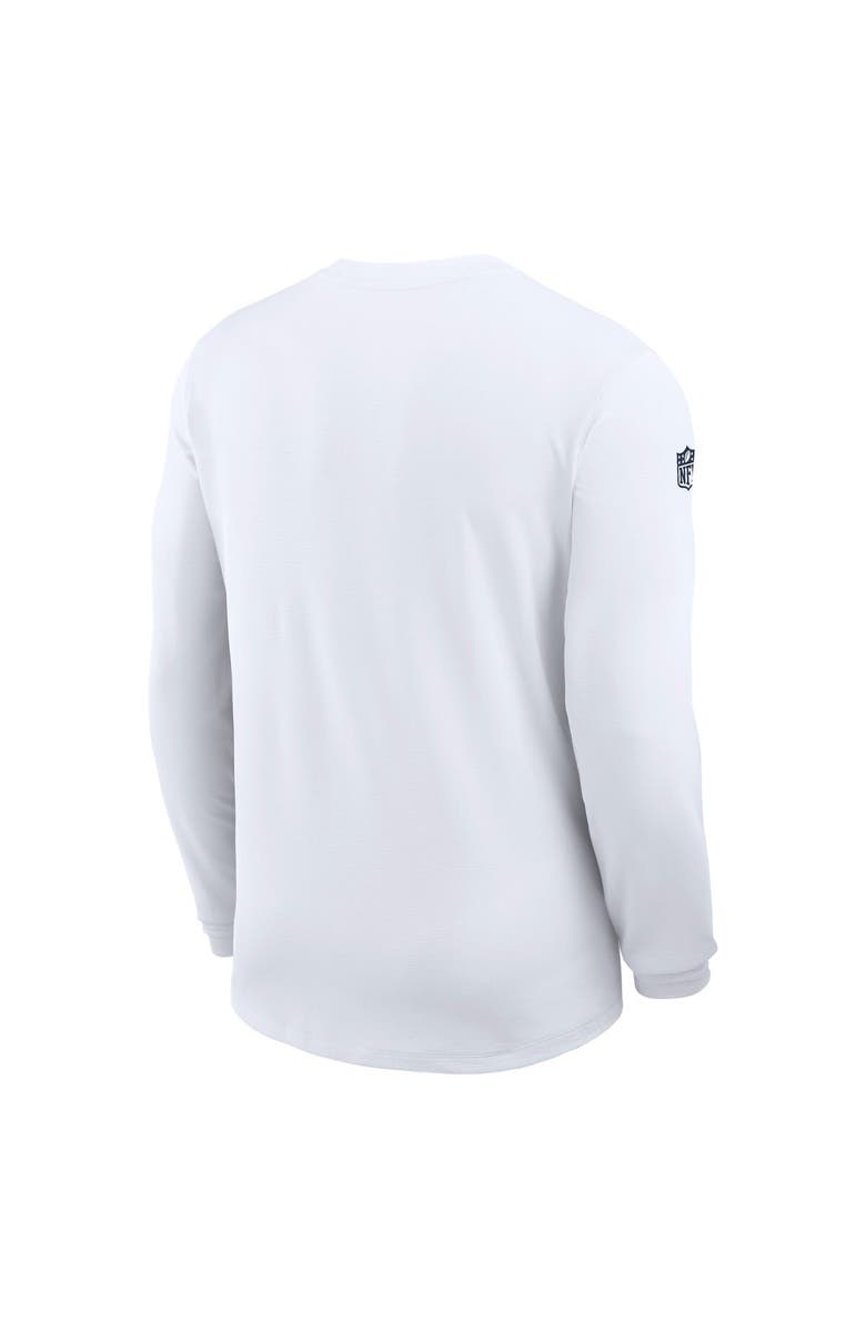 Nike Men's Nike White Dallas Cowboys Sideline Coaches UV Performance Long Sleeve T-Shirt, Alternate, color, White