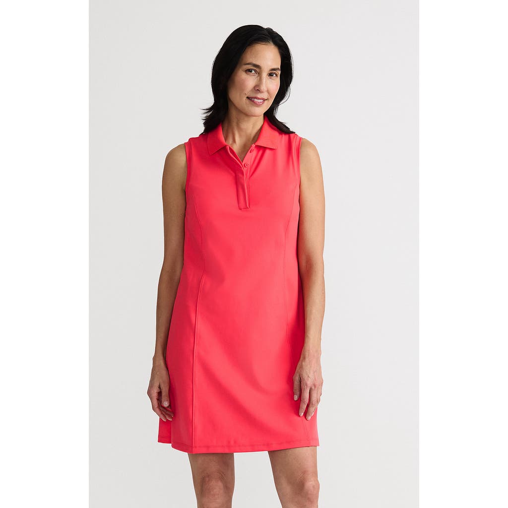 LANDS' END LANDS' END HIGH IMPACT SLEEVELESS POLO DRESS