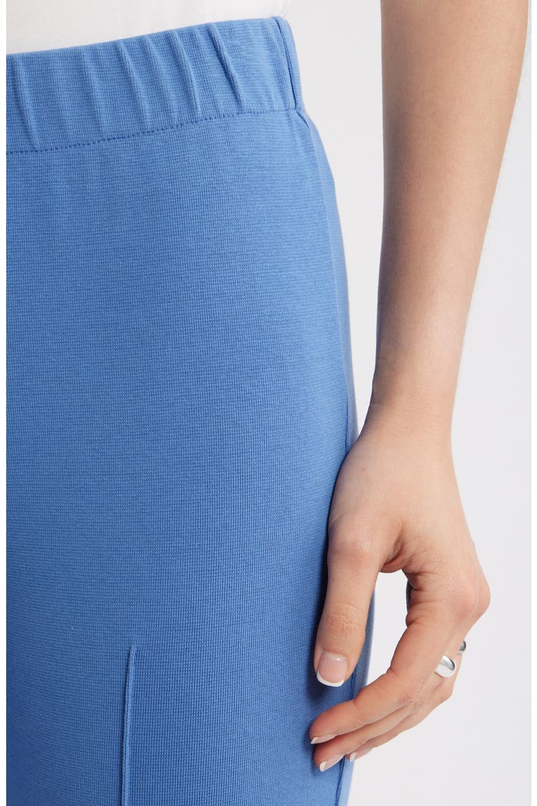 Stretch Cotton Crop Kick Flare Pants, Alternate, color, BLUE GLORY