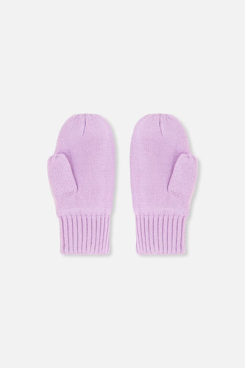 Knit Lined Ribbed Cuff Mittens, Alternate, color, Lavender