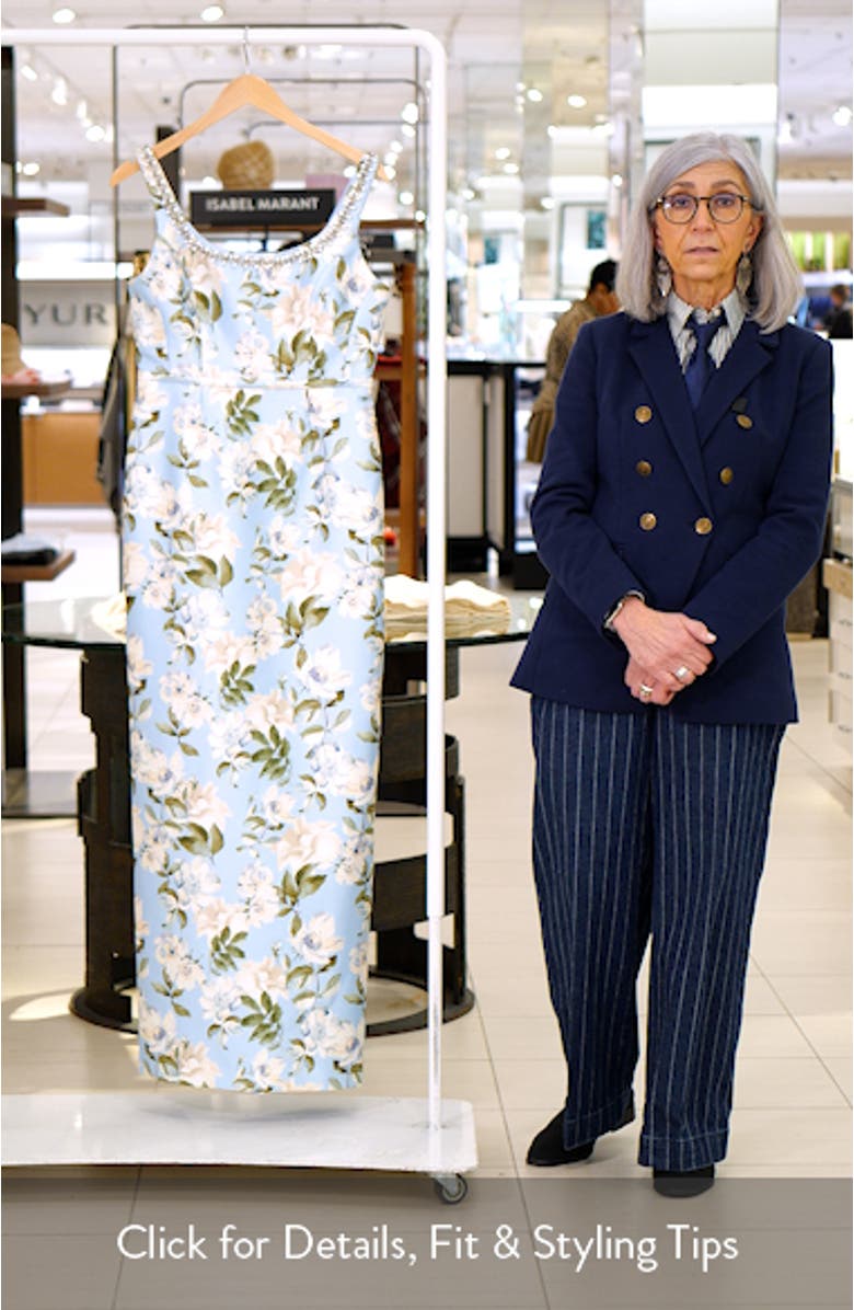 Lana Floral Satin Mikado Gown, sales video thumbnail