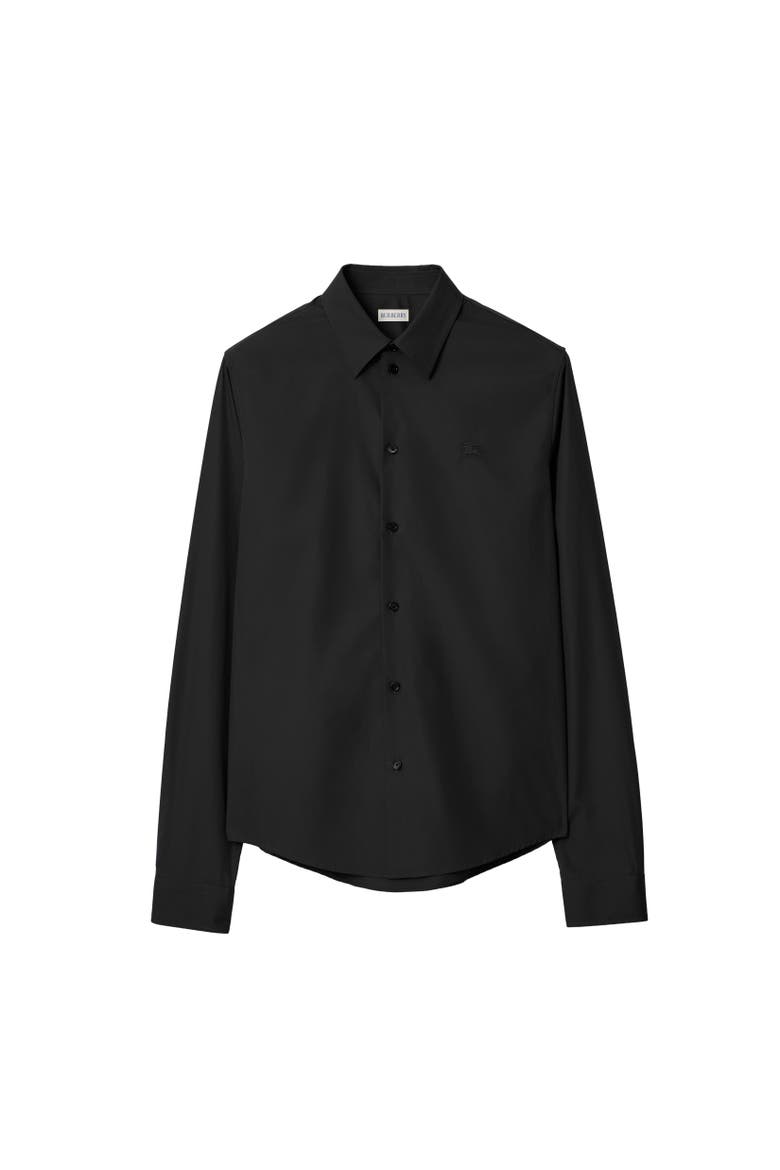 Classic Fit Cotton Poplin Shirt, Alternate, color, Black