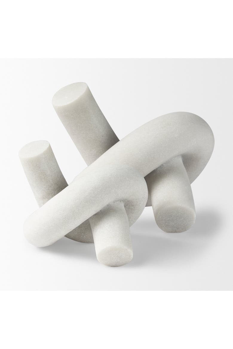 Otto Resin Knot Sculpture Decorative Object, Alternate, color, White
