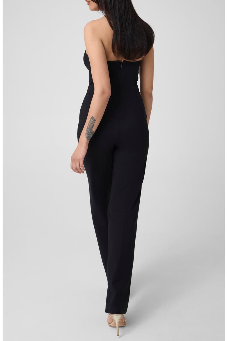 Sophia Strapless Ponte Jumpsuit, Alternate, color, JBLACK-BLACK