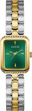GUESS Isla Tank Two-Tone Bracelet Watch, 22mm