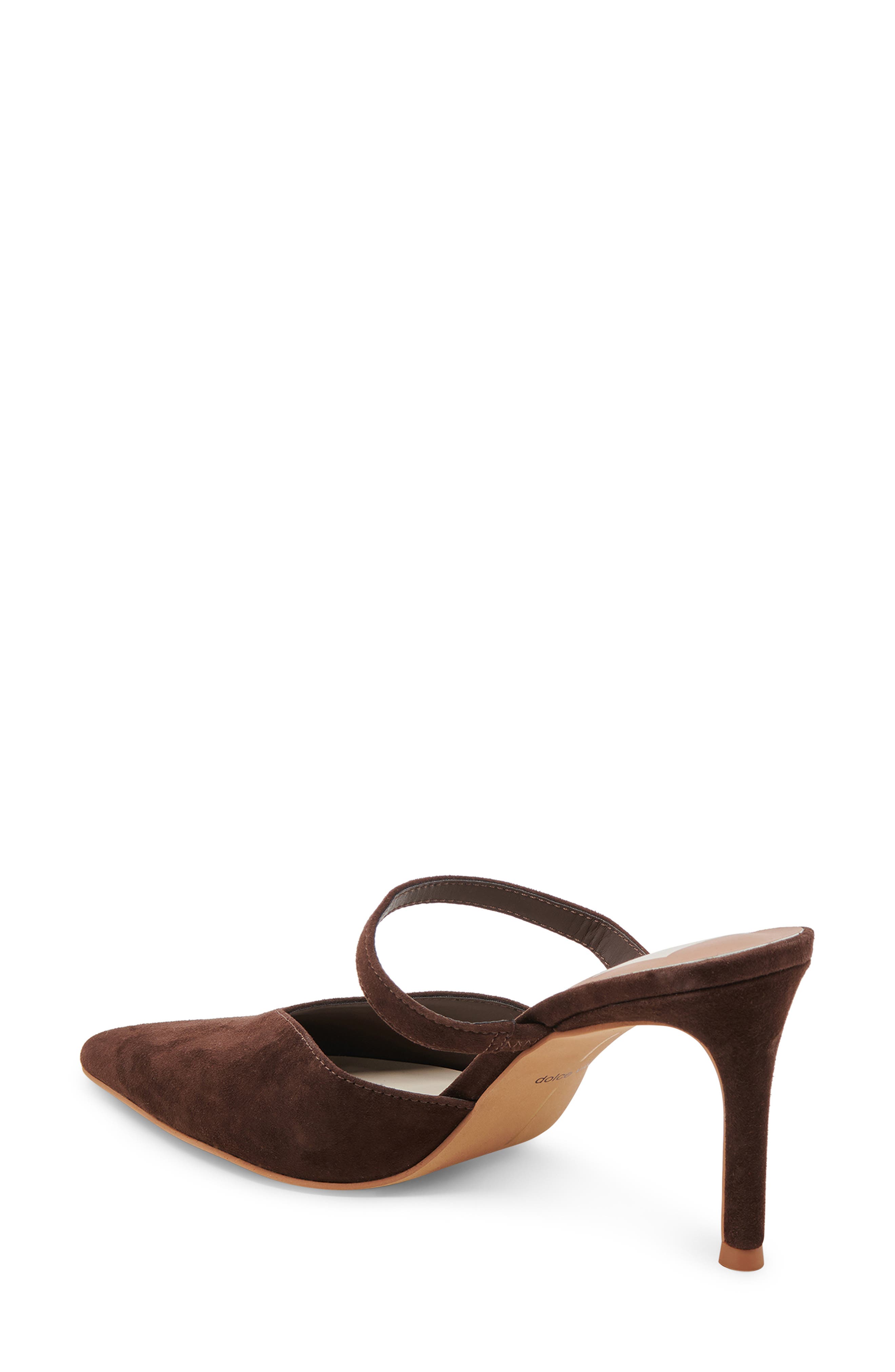 Kanika Pointed Toe Pump, Alternate, color, DK BROWN SUEDE