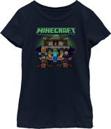MINECRAFT Girl's Minecraft Halloween Creeper Haunted House Graphic T-Shirt