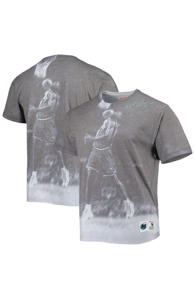Mitchell & Ness Men's Mitchell & Ness Michael Finley Heather Gray Dallas Mavericks Above The Rim T-Shirt, Alternate, color, Gray