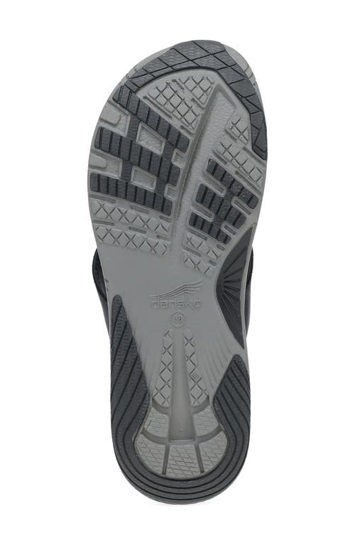 Dansko Rosemary Platform Flip Flop In Black Calf