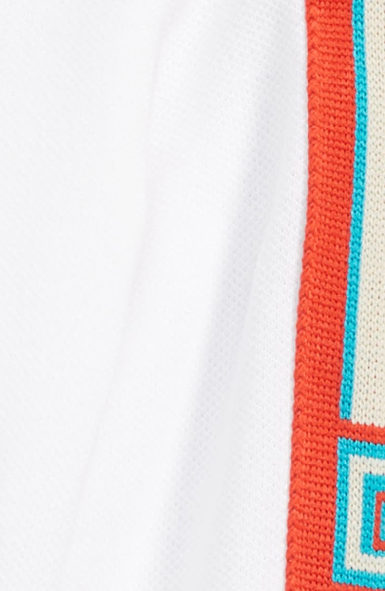 Gucci Long Sleeve Stripe Cotton Piqué Polo Shirt, Alternate, color,