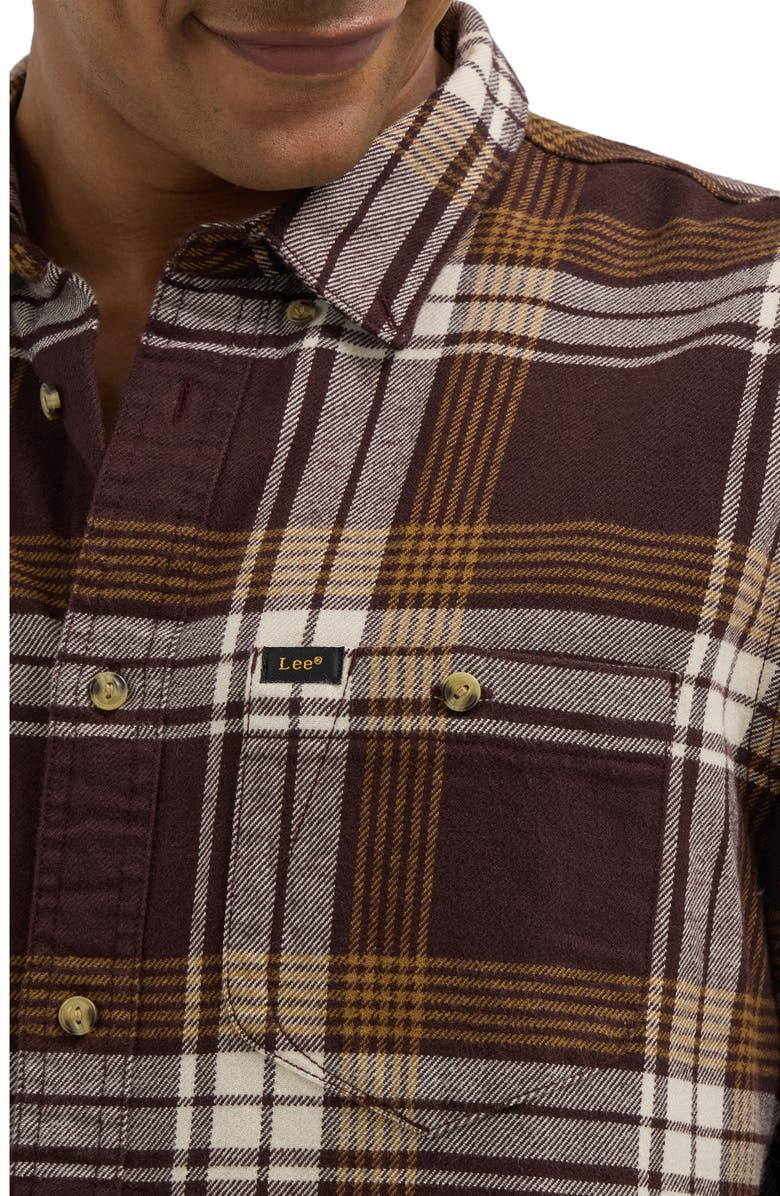 Lee Riveted Relaxed Fit Plaid Flannel Button-Down Shirt, Alternate, color, 