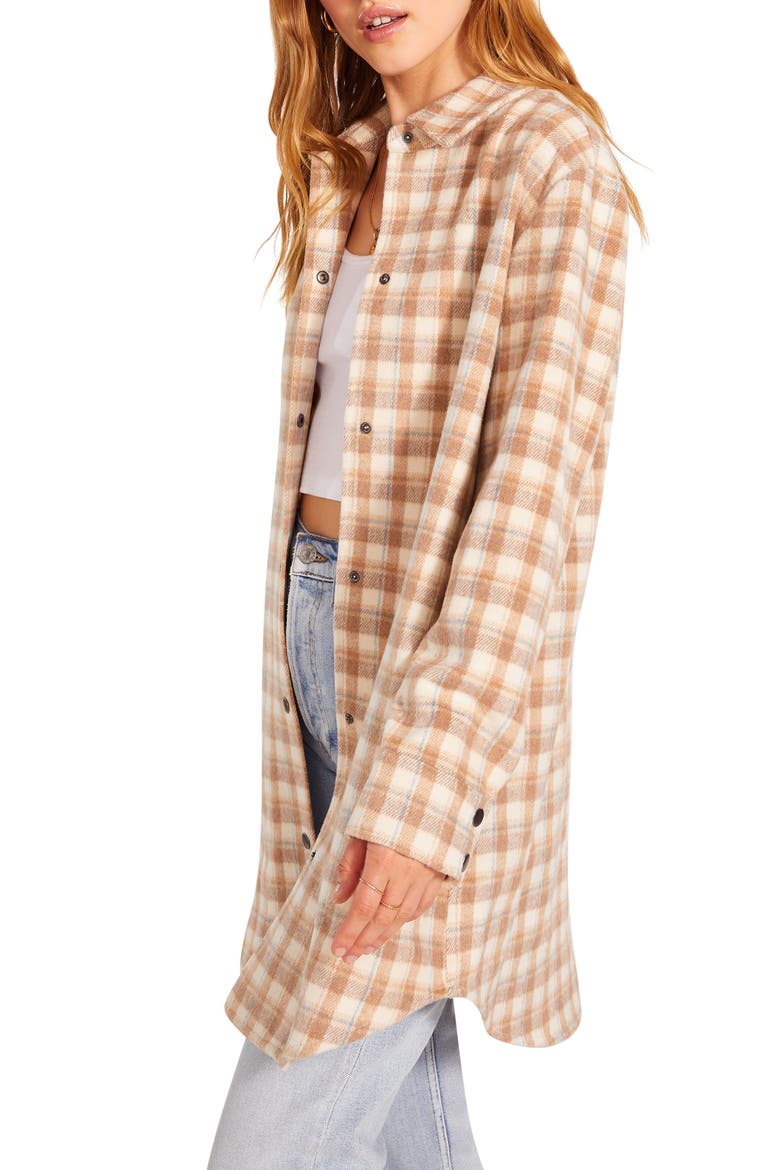BB Dakota Eldridge Plaid Shirt Jacket, Alternate, color, CAMEL