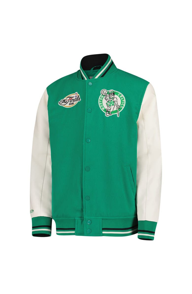 Mitchell & Ness Youth Mitchell & Ness Kelly Green Boston Celtics Full-Snap Varsity Jacket, Alternate, color, Kelly Green