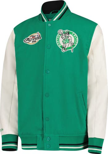 Celtics Mitchell And Ness Wool Jackets Men's Boston Celtics Kelly