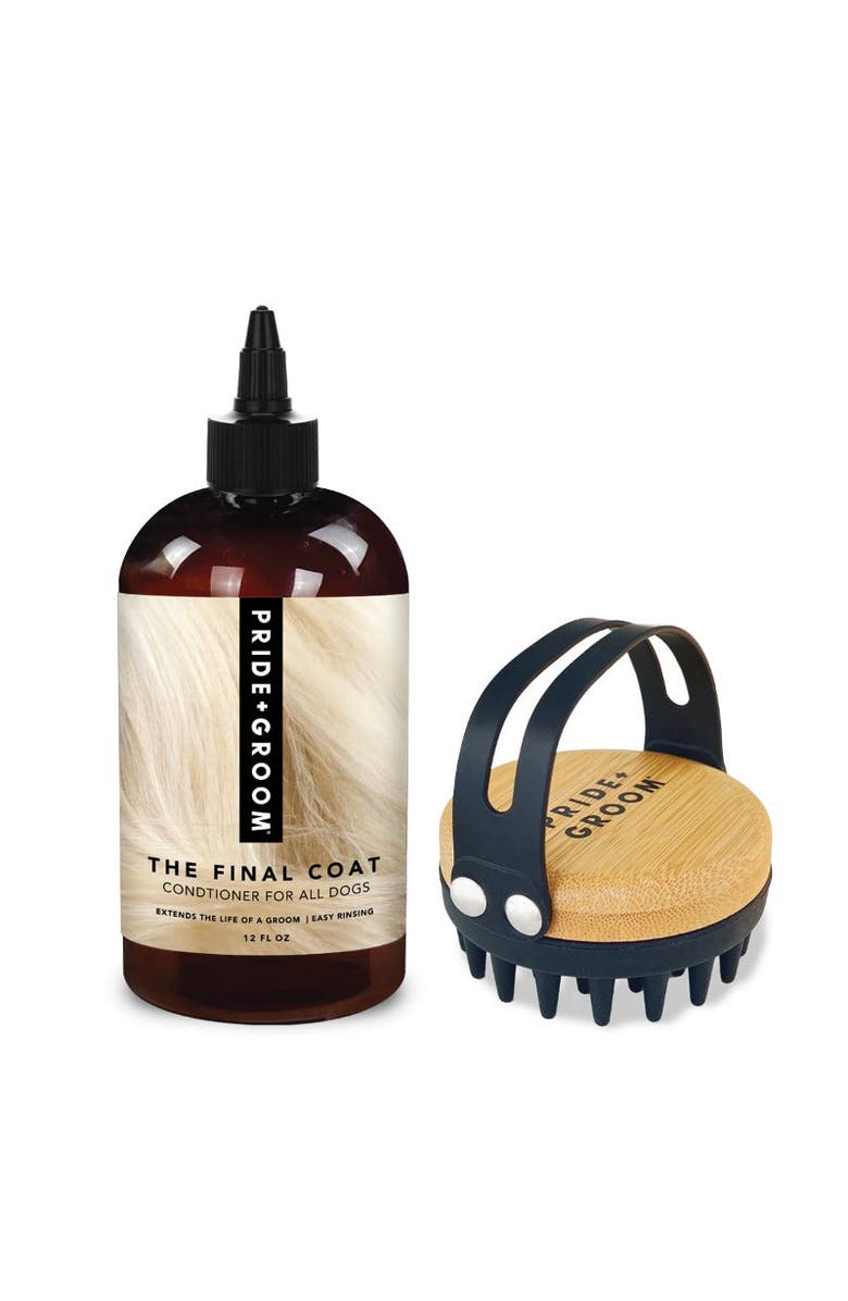 PRIDE+GROOM The Final Coat + The Bath Brush Bundle, Main, color, Brown