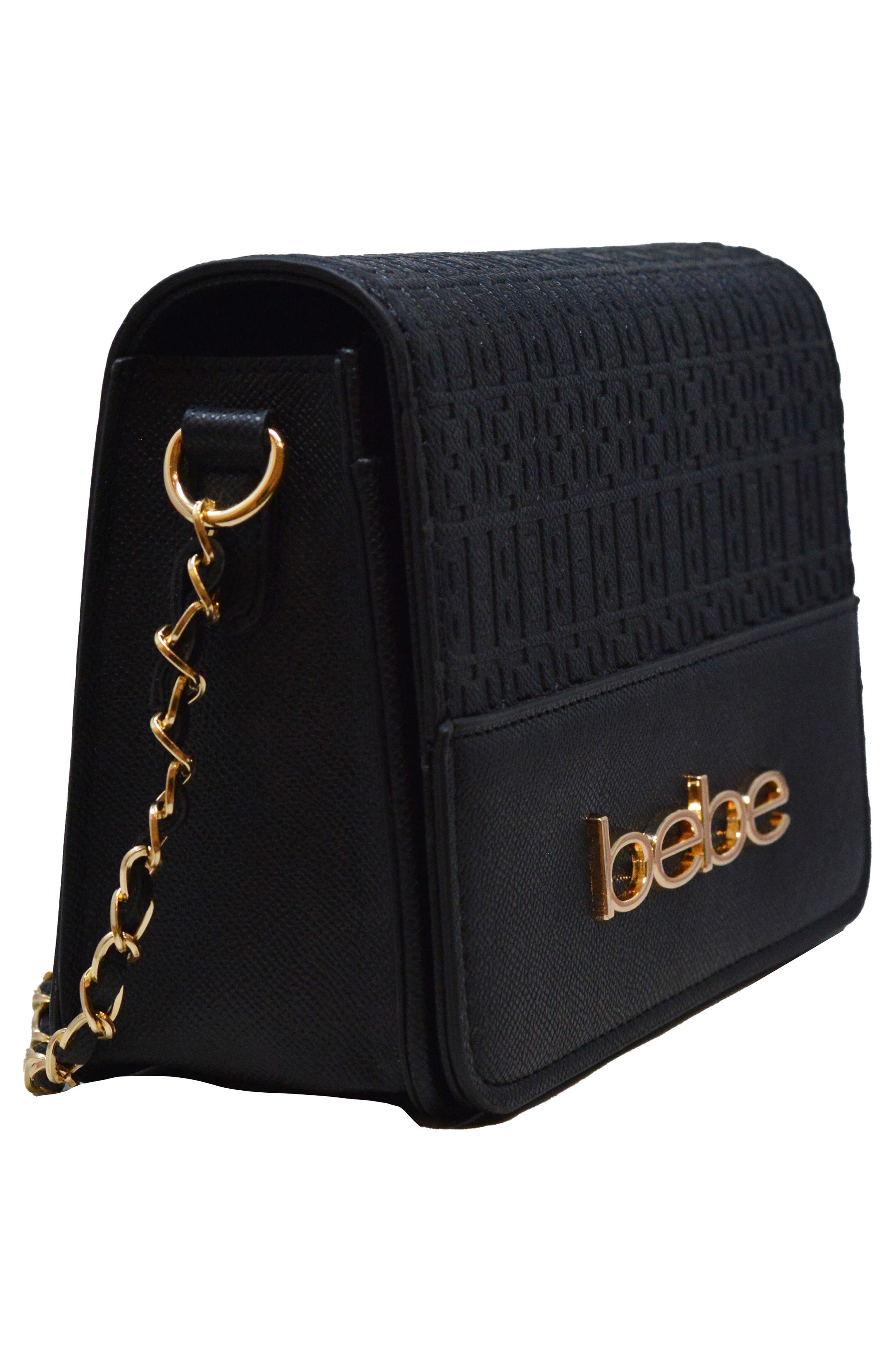 bebe Zuri Flap Shoulder Bag, Alternate, color, 
