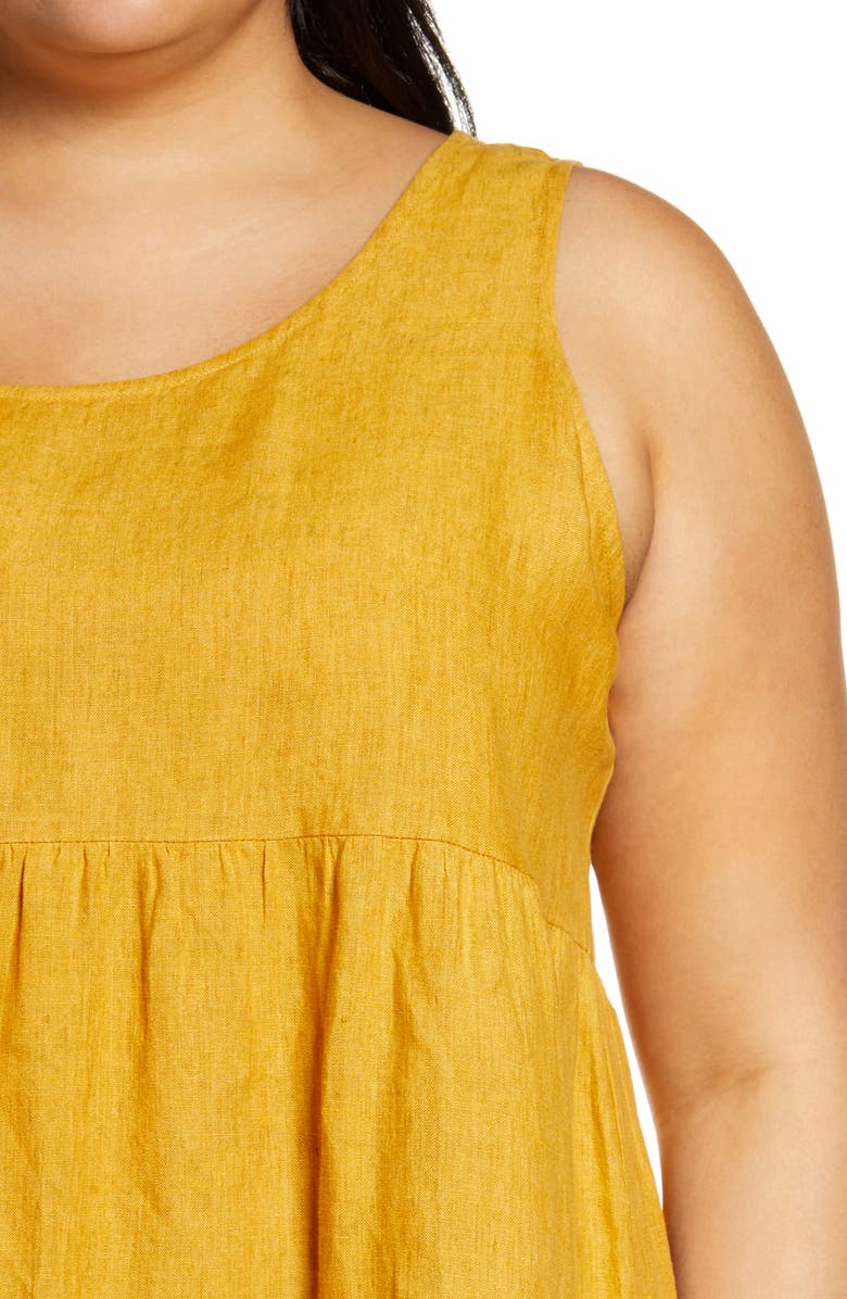 Eileen Fisher Tiered Organic Linen Dress, Alternate, color, 