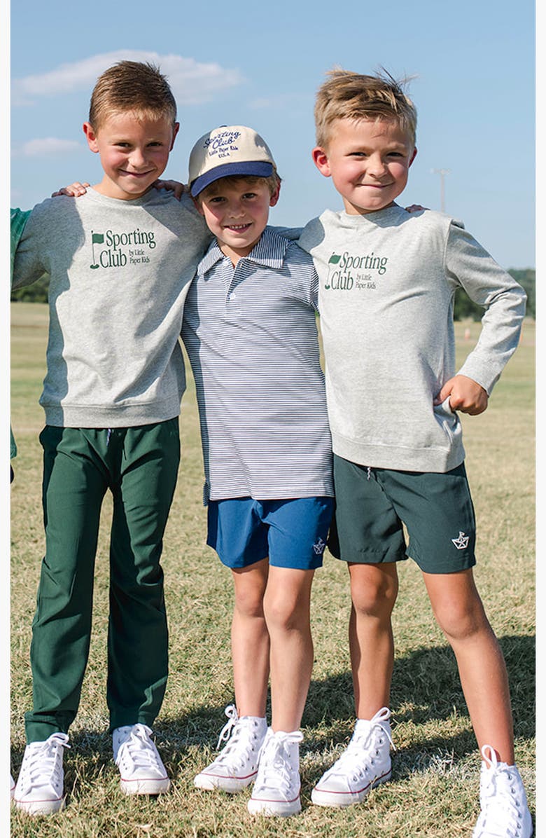 Little Paper Kids Sporting Club Sweatshirt, Alternate, color, Heather Gray