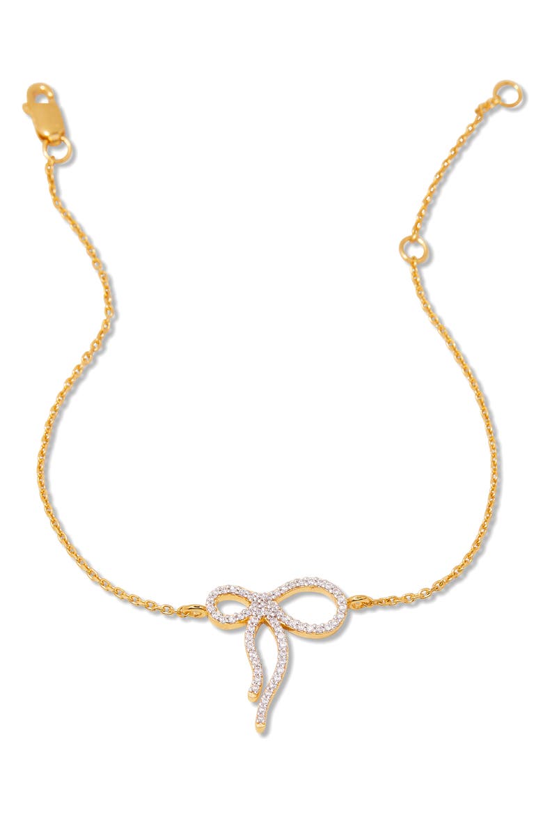 Adeline Bow Bracelet, Alternate, color, GOLD