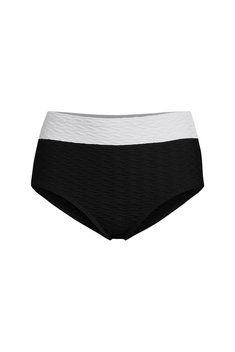 High Waisted Bikini Bottoms, Alternate, color, Black/White