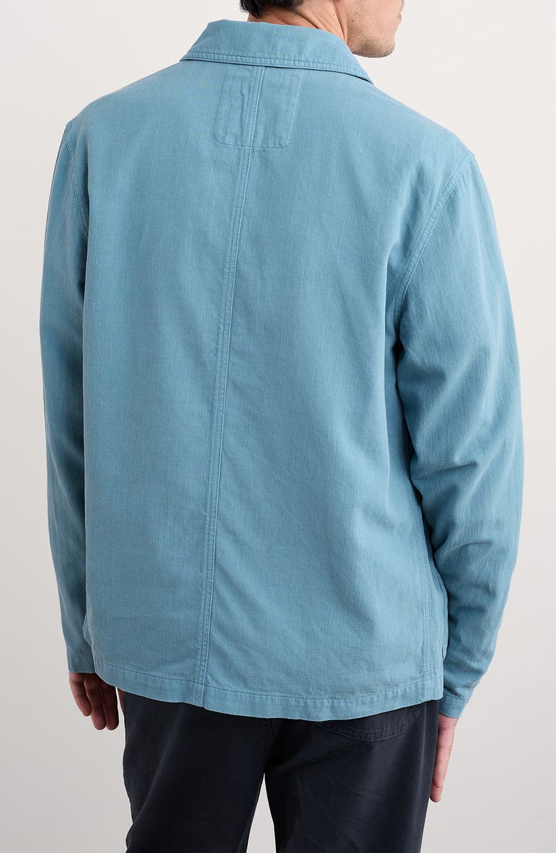 Seasalt Cornwall Well Wright Organic Cotton & Linen Shirt Jacket, Alternate, color, Hydrangea