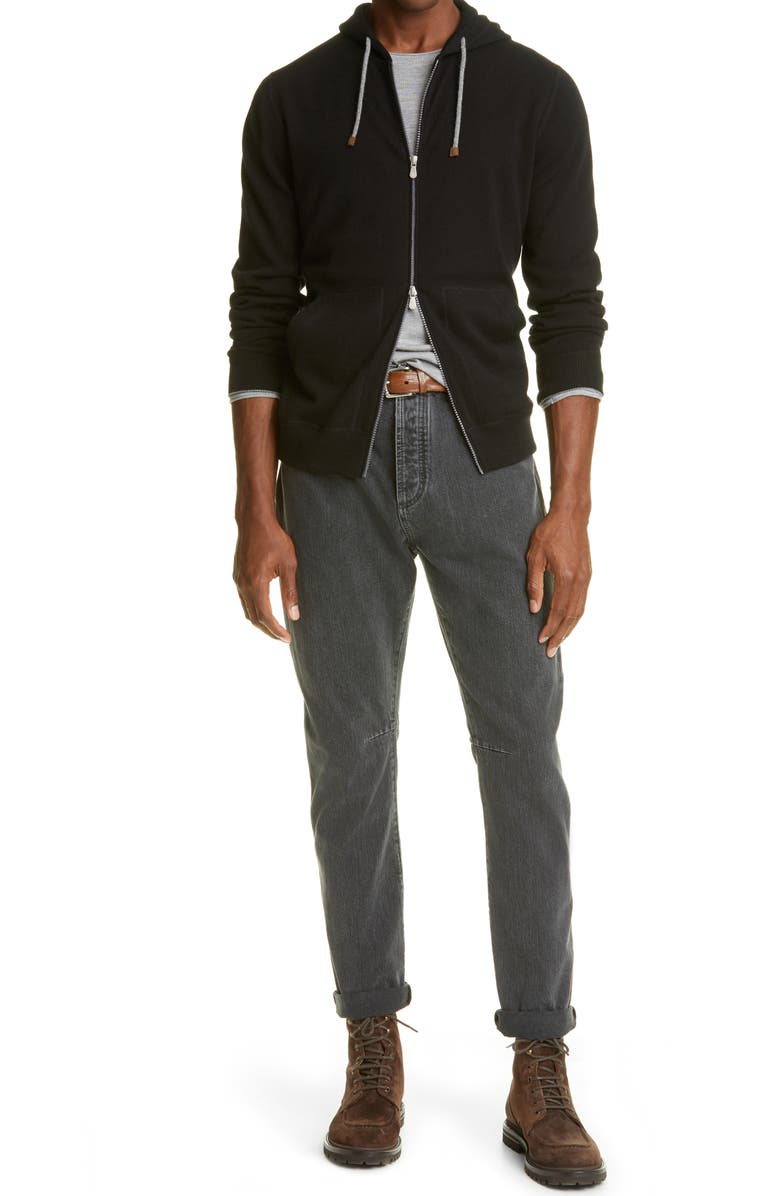 Brunello Cucinelli Fine Gauge Wool & Cashmere Sweater, Main, color, 