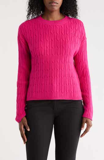 DKNY Jeans Crewneck Cable Stitch Sweater