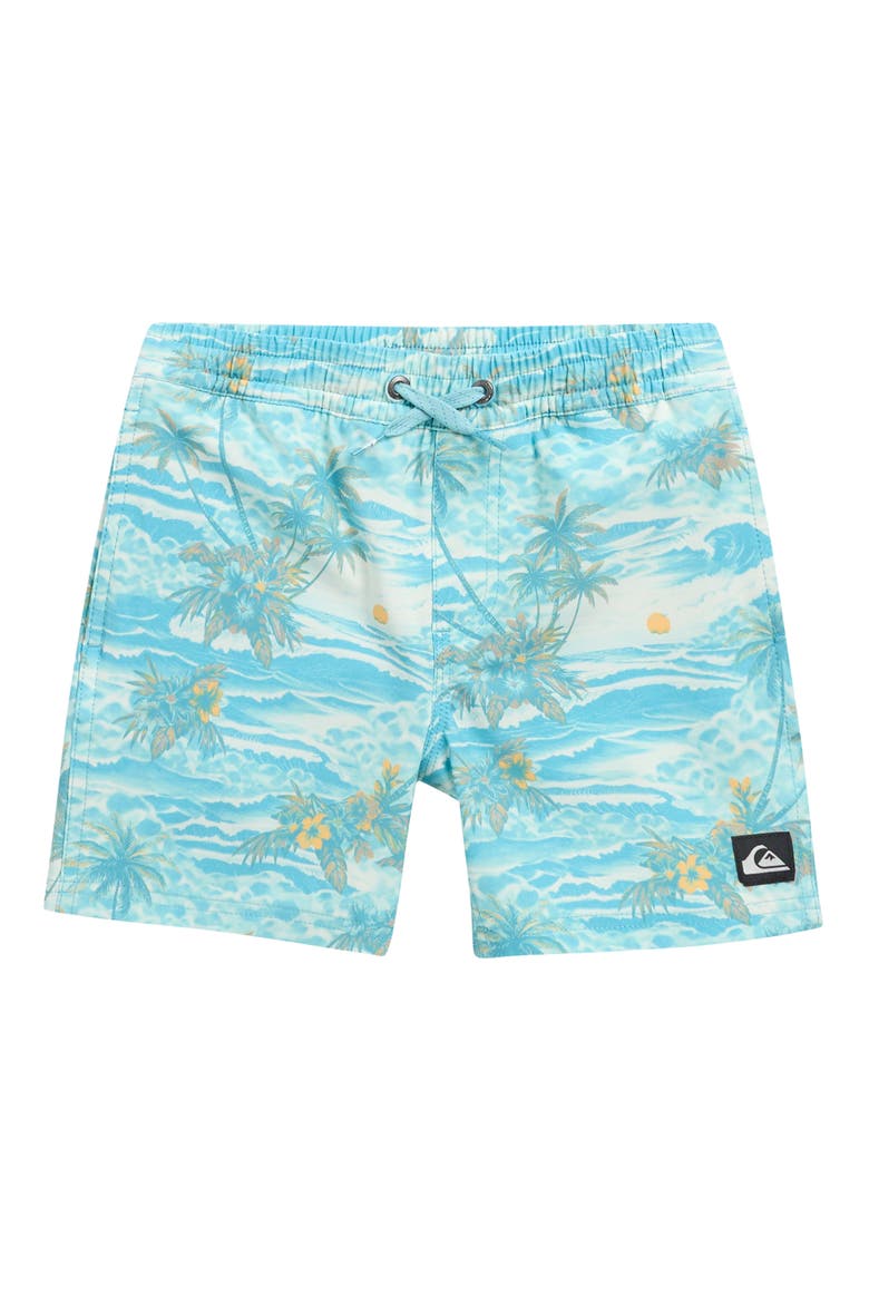 Kids' Surfsilk Volley Swim Trunks, Main, color, AQUA