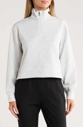 90 DEGREE BY REFLEX Georgetown Scuba Crop Half Zip Sweatshirt