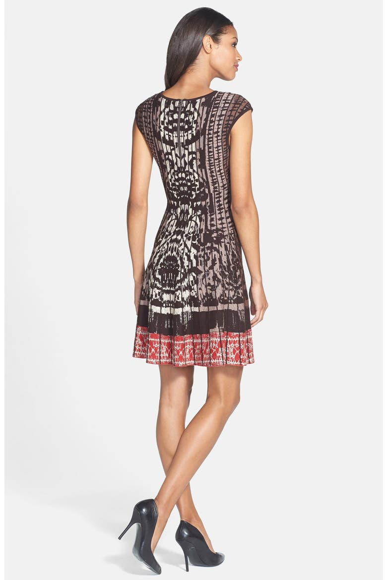 'Rise Set' Fit & Flare Knit Twirl Dress, Alternate, color, MULTI
