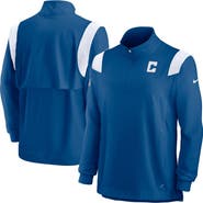 Nike Men's Nike Royal Indianapolis Colts Sideline Coach Chevron Lockup Quarter-Zip Long Sleeve Top