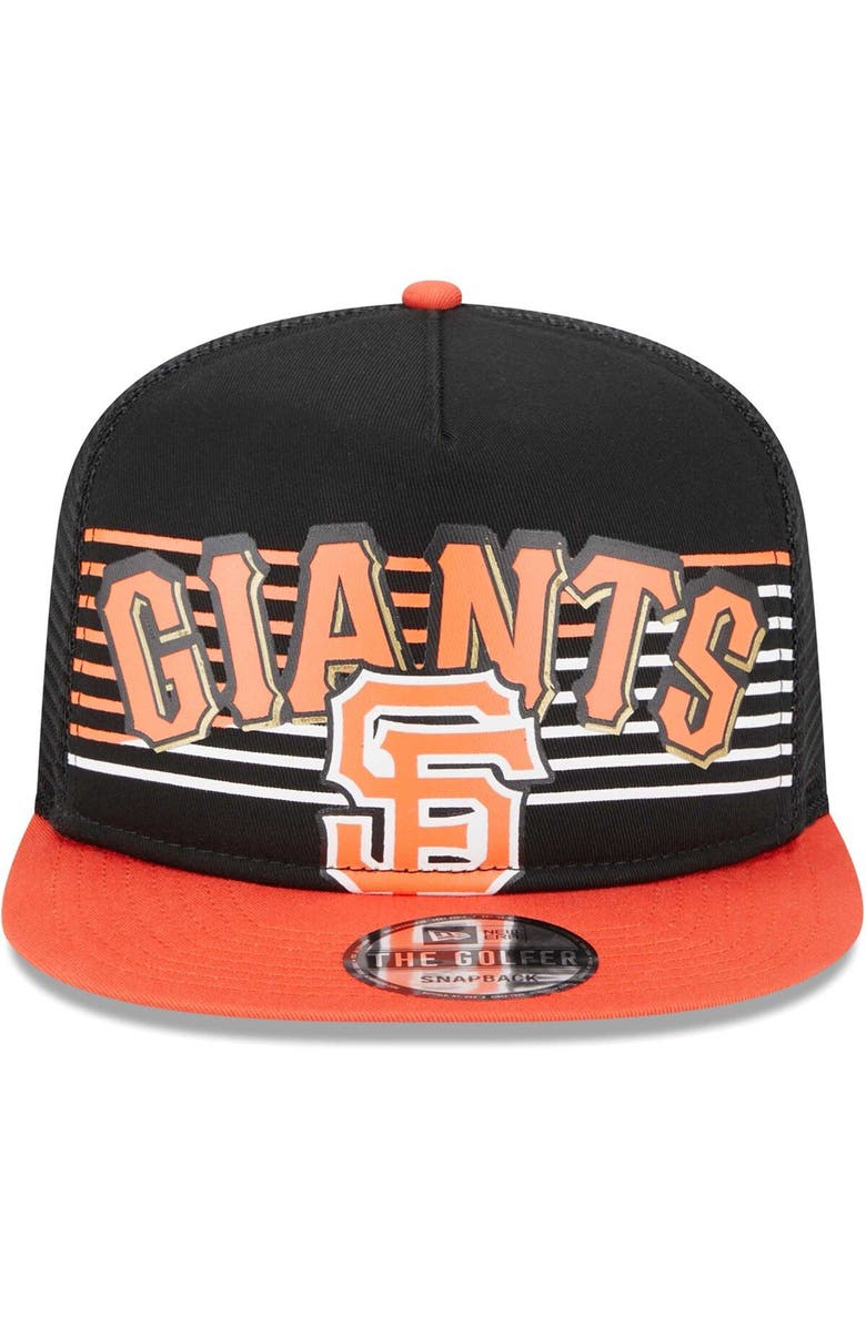 New Era Men's New Era Black San Francisco Giants Speed Golfer Trucker Snapback Hat, Alternate, color, Black