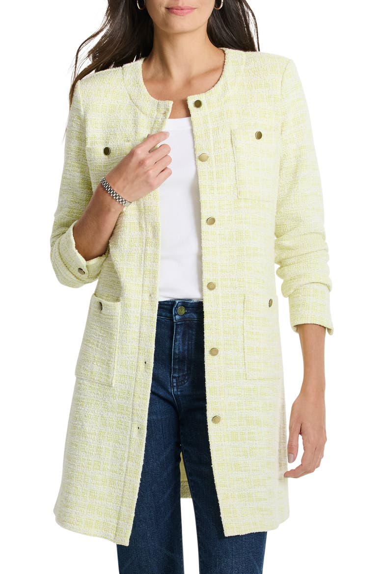 Textured Tunic Jacket, Main, color, GREEN MIX