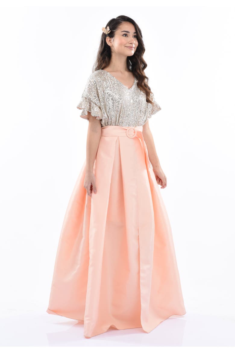 Arcola Dress, Alternate, color, Peach