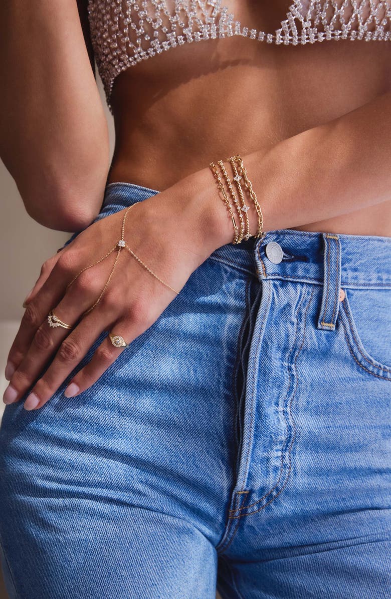 Zoë Chicco 14K Gold Diamond Station Bracelet, Alternate, color, 14K Yelow Gold