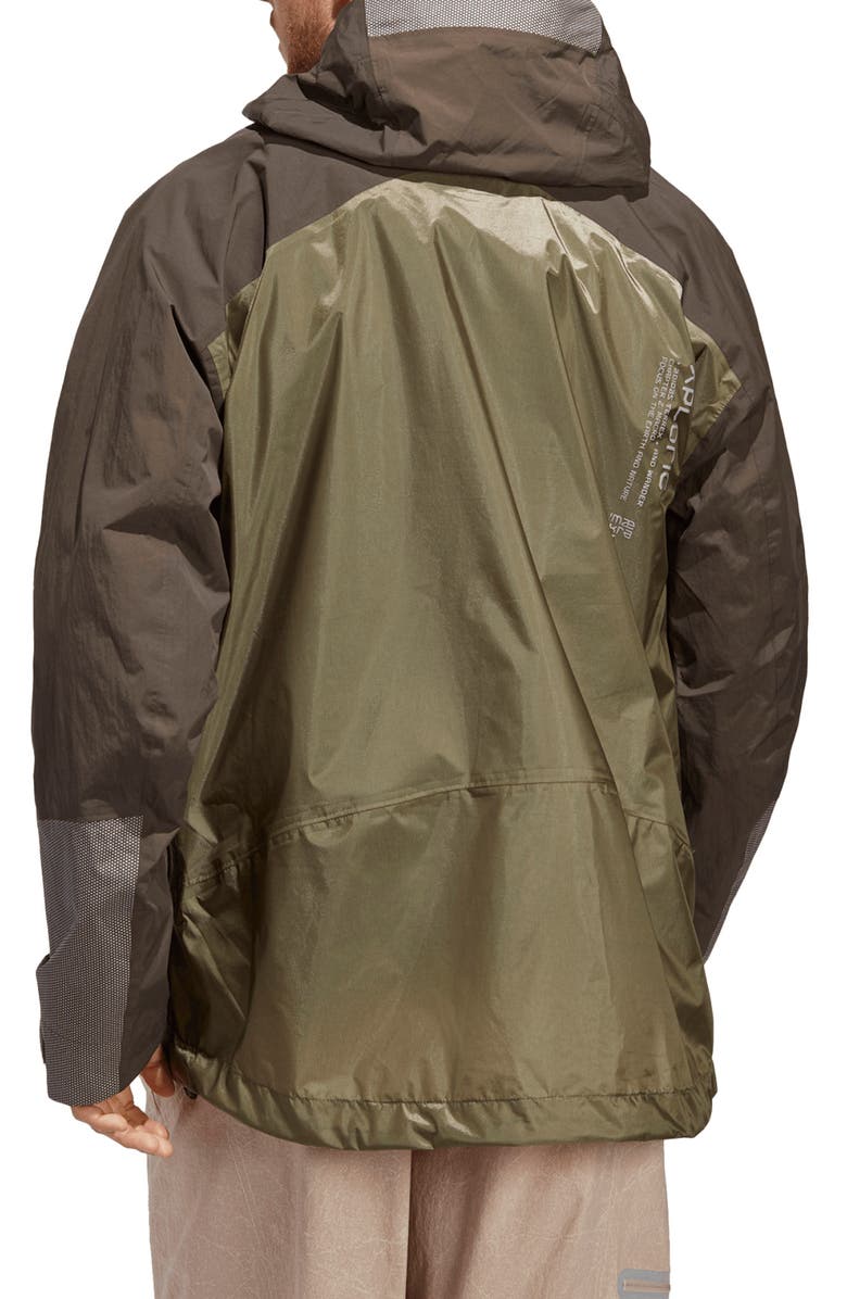 adidas x and wander Terrex Xploric Rain.RDY Water Repellent Hooded Jacket, Alternate, color, 