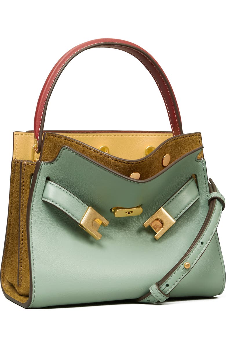 Tory Burch Lee Radziwill Petite Leather Double Bag, Alternate, color,