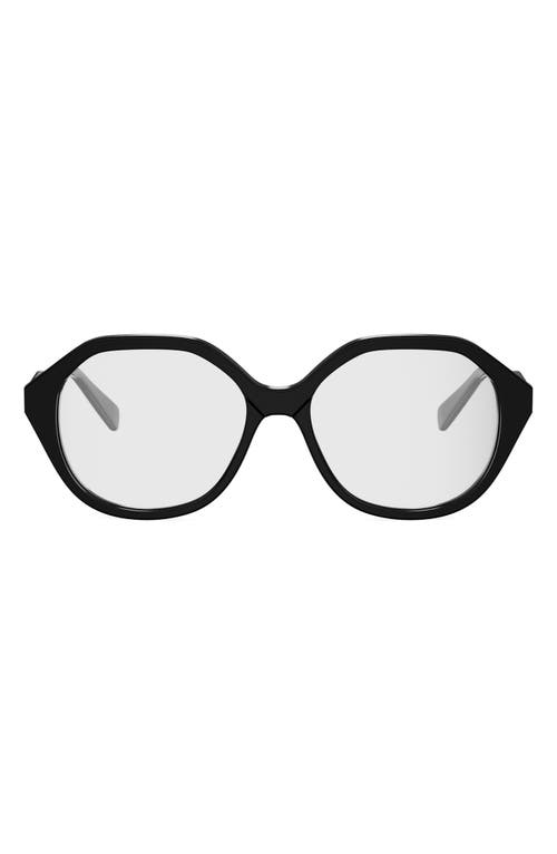 Celine 54mm Geometric Eyeglasses In Black